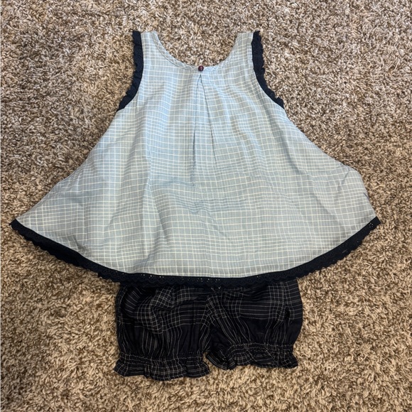 Well Dressed Wolf NWT Blues House Plaid Baby Girl Short Set 24M